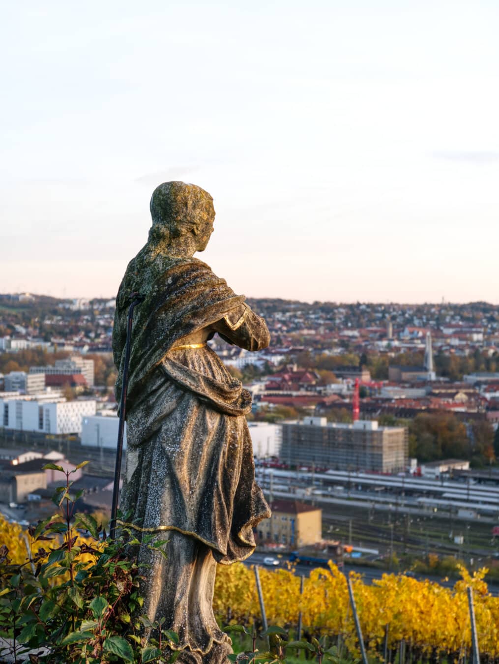 Statue in the vineyards of Würzburg, Germany